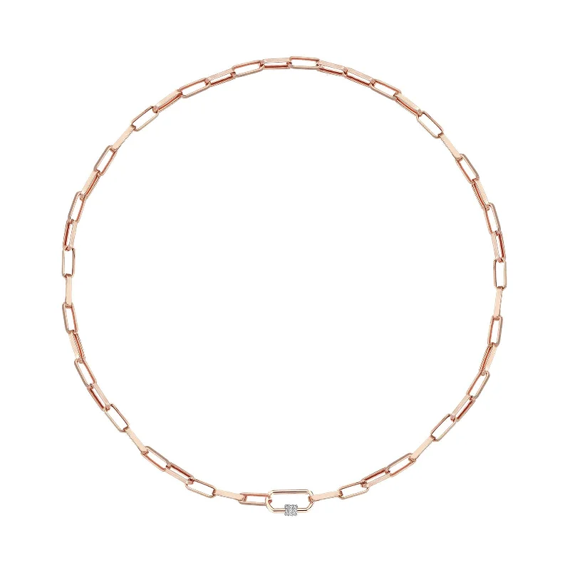 Sparkling Crystal Necklace-Rectangle Chain Necklace