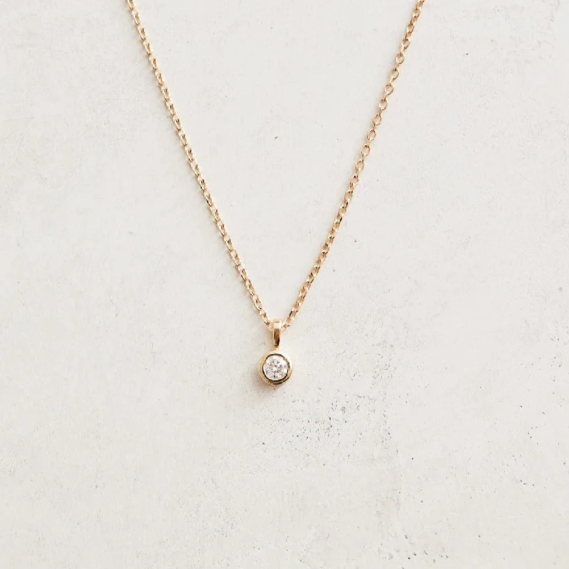 Simple Crystal Necklace-Simple Solitaire Necklace