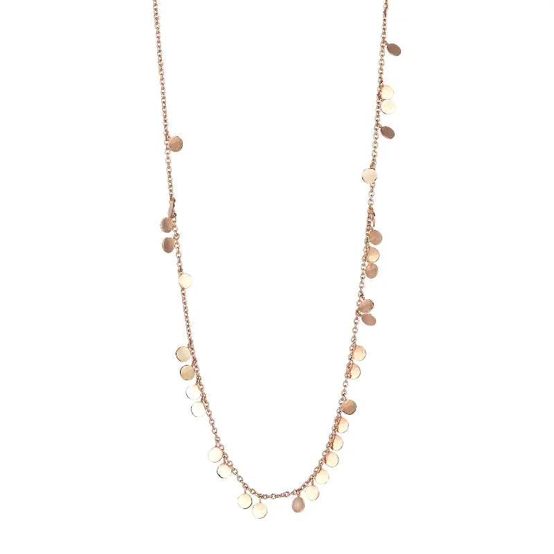 Wedding Necklace with Crystals-Liberty Shaker Slim Chain Necklace