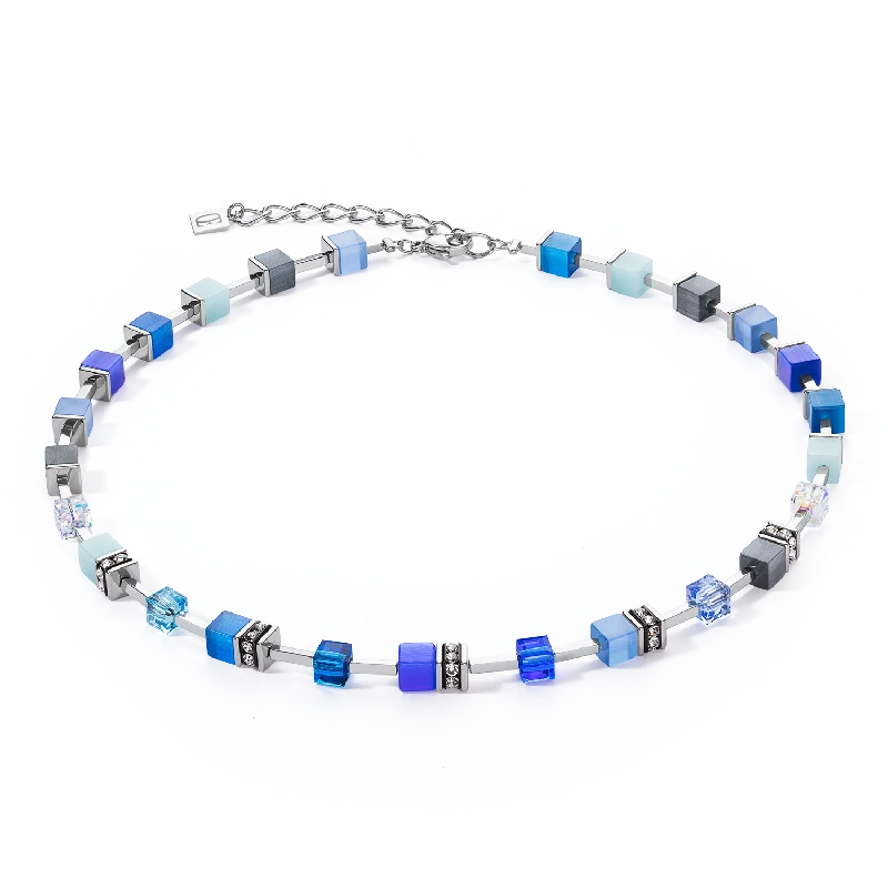 Designer Necklace for Women-GeoCUBE® Iconic Pure Necklace Blue