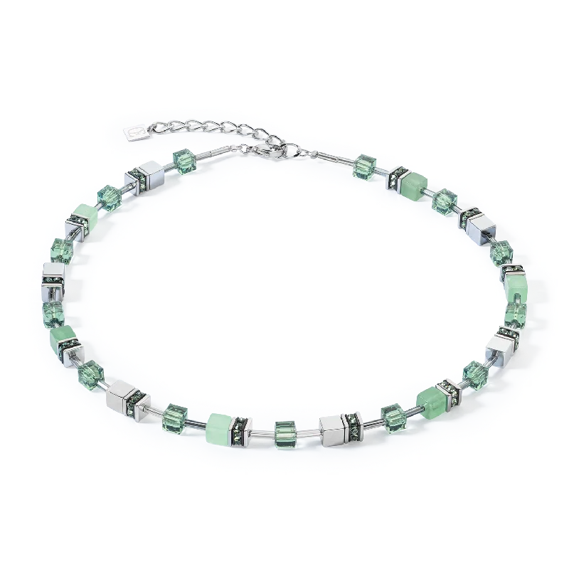 Fine Diamond Necklace-GeoCUBE® Iconic Precious necklace green