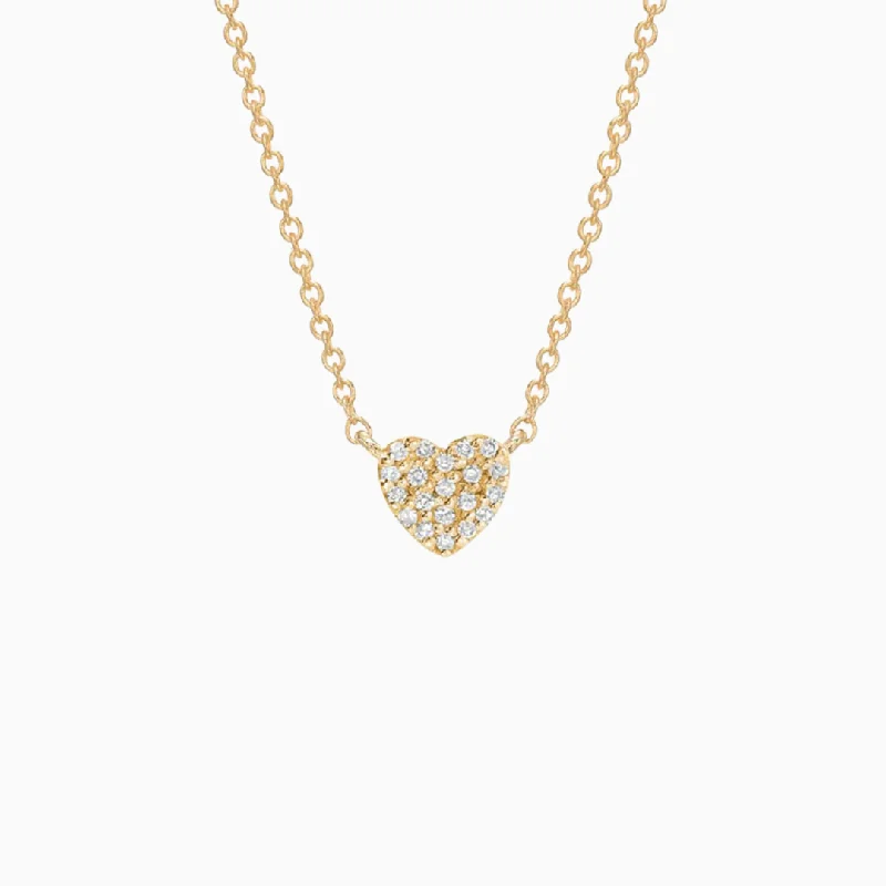 Trendy Necklace for Teens-Small Diamond Pavé Necklace