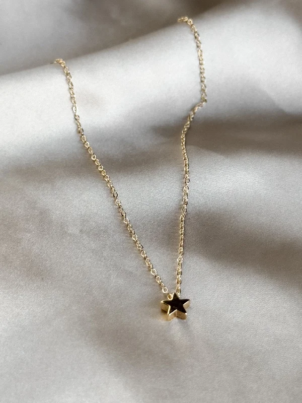 Customizable Wedding Necklace-Gold Star Pendant Necklace