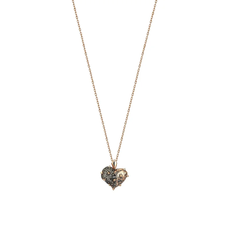 Luxury Necklace with Diamonds-Mini Toxic Love Necklace