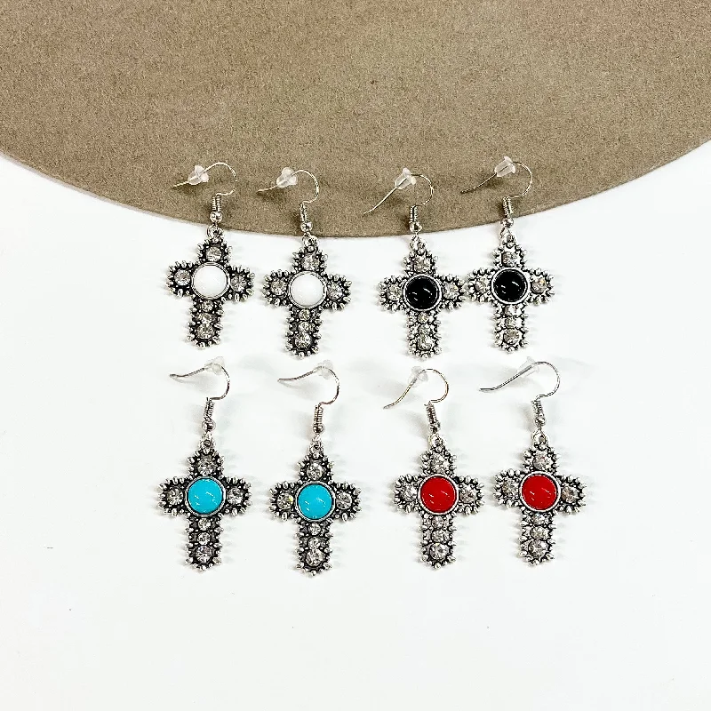 Butterfly Design Earrings-Buy 3 for $10 | Silver Tone Cross Earrings