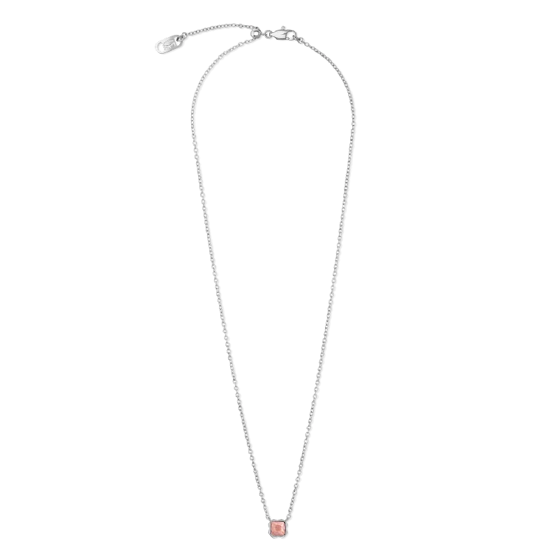 Stunning Gemstone Necklace-Birthstone July Necklace Rhodochrosite Silver