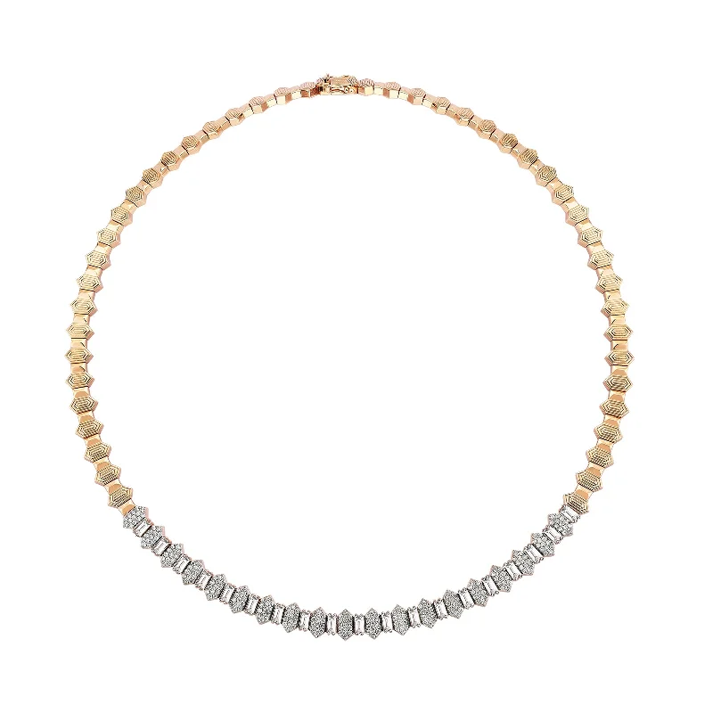 Sparkling Gold Necklace-Flashing Lights Necklace