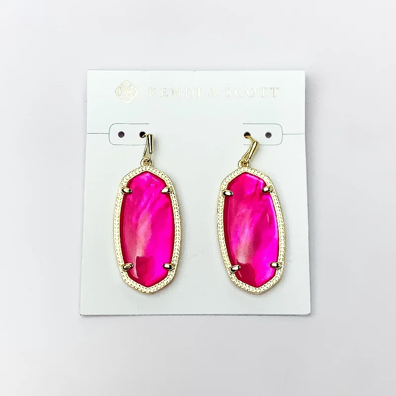 Rose Gold Earrings-Kendra Scott | Elle Gold Drop Earrings in Azalea Illusion