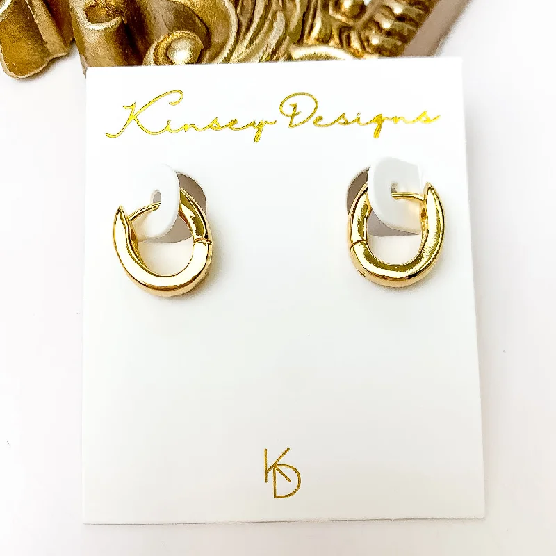 Fashion Earrings for Wedding Day-Kinsey Designs | Jack Huggie Earrings in Gold