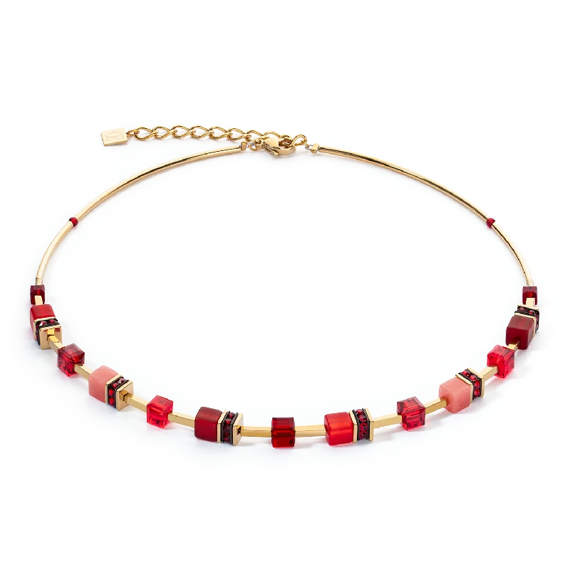 Modern Wedding Necklace-GeoCUBE® Iconic Lite Necklace Red