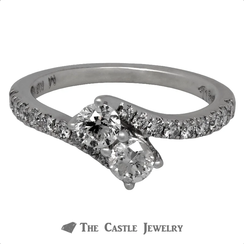 Heart Shaped Engagement Ring-Ever Us Engagement Ring in 14K White Gold