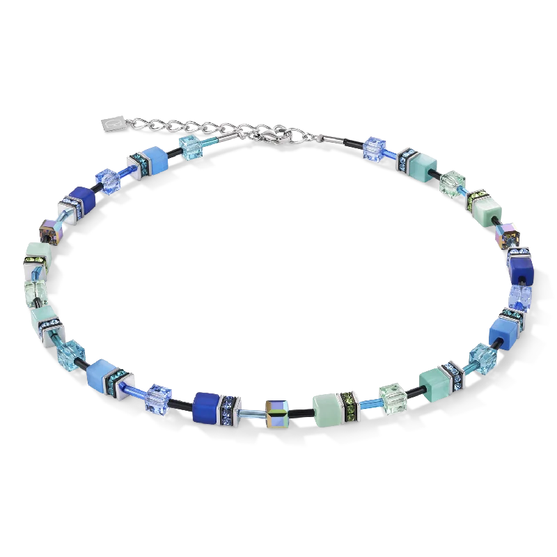 Luxury Beaded Necklace-GeoCUBE® Necklace blue-green