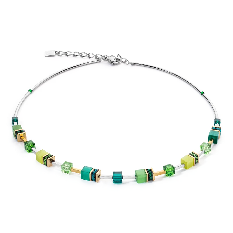 Long Beaded Necklace-GeoCUBE® Iconic Lite Necklace Green