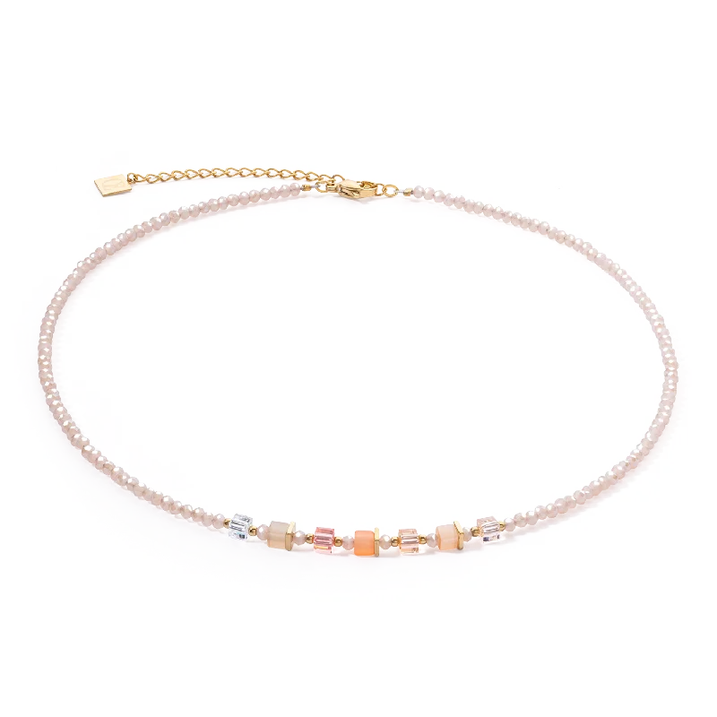 Long Pendant Necklace-Joyful Colours necklace Apricot Crush