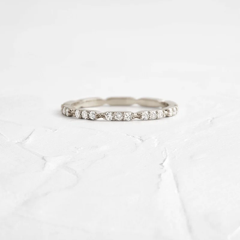 Elegant Gold Wedding Band-Inline Band - In Stock