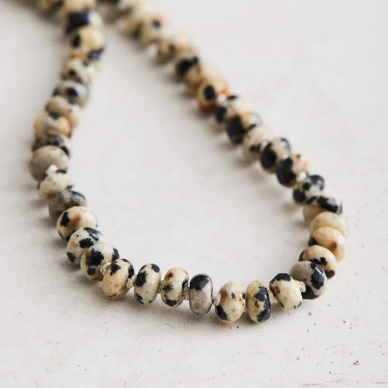 Customizable Birthstone Necklace-Dalmation Jasper Necklace