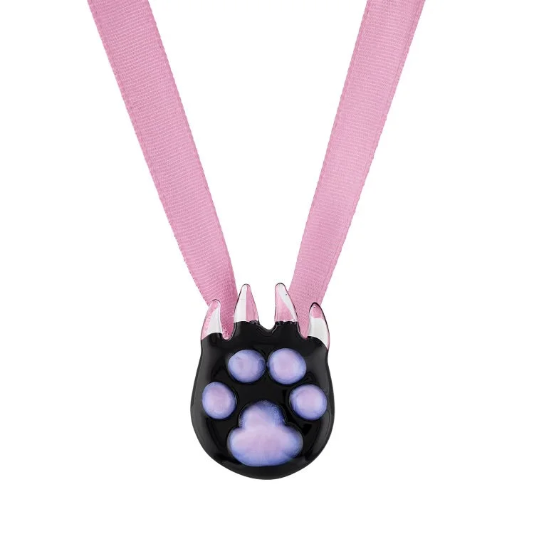 Trendy Necklace for Bridesmaids-Purrfect Paw Noir