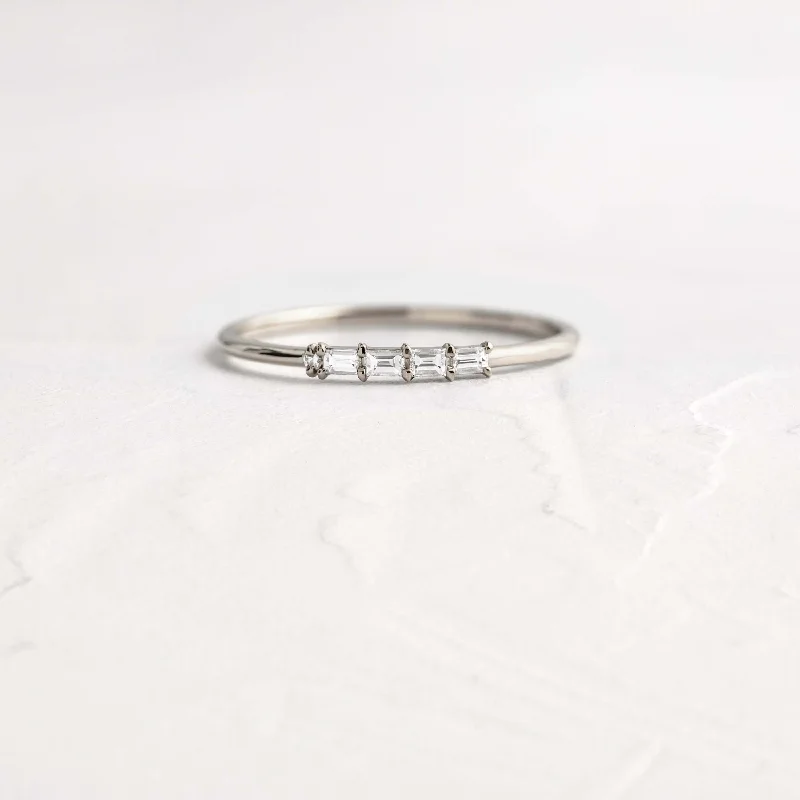 Trendy Gold Wedding Ring-Morse Code Rings: Numbers - In Stock