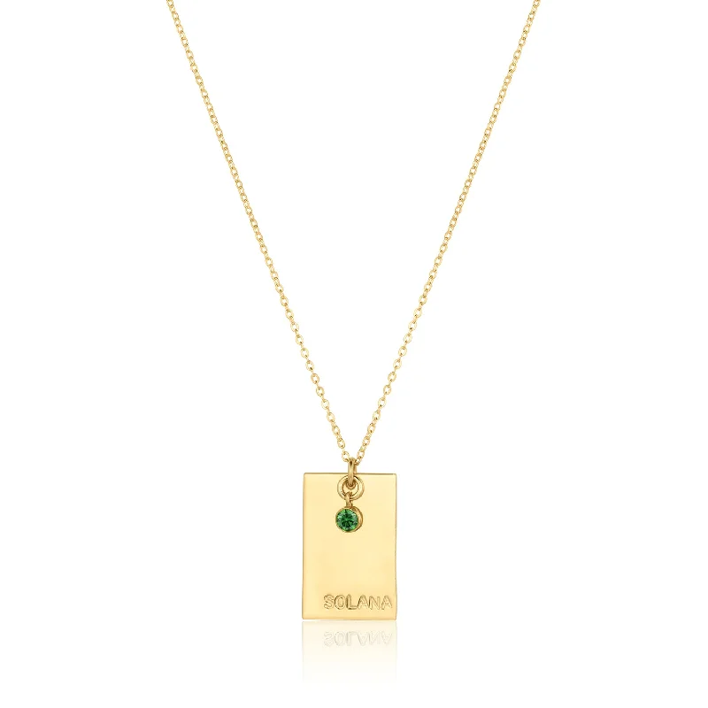 Classic Layered Necklace-Goldie Birthstone Necklace