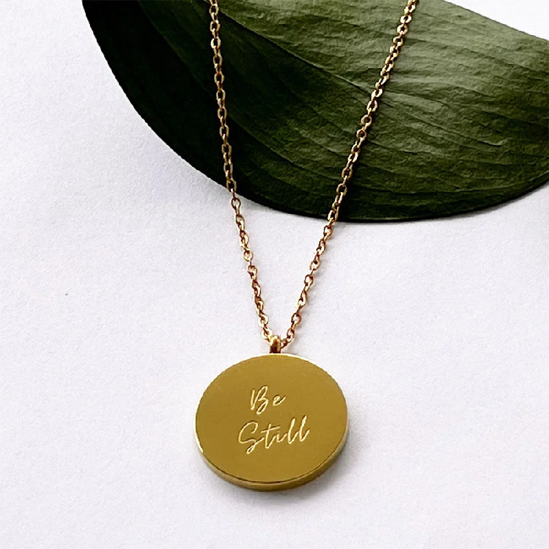 Trendy Necklace for Bridesmaids-"Be Still" Necklace, China