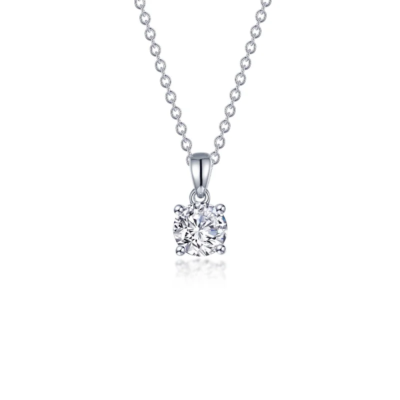 Stunning Gemstone Necklace-Lafonn Simulated Diamond 1.00ct 4 Prong Solitaire Necklace N0305CLP