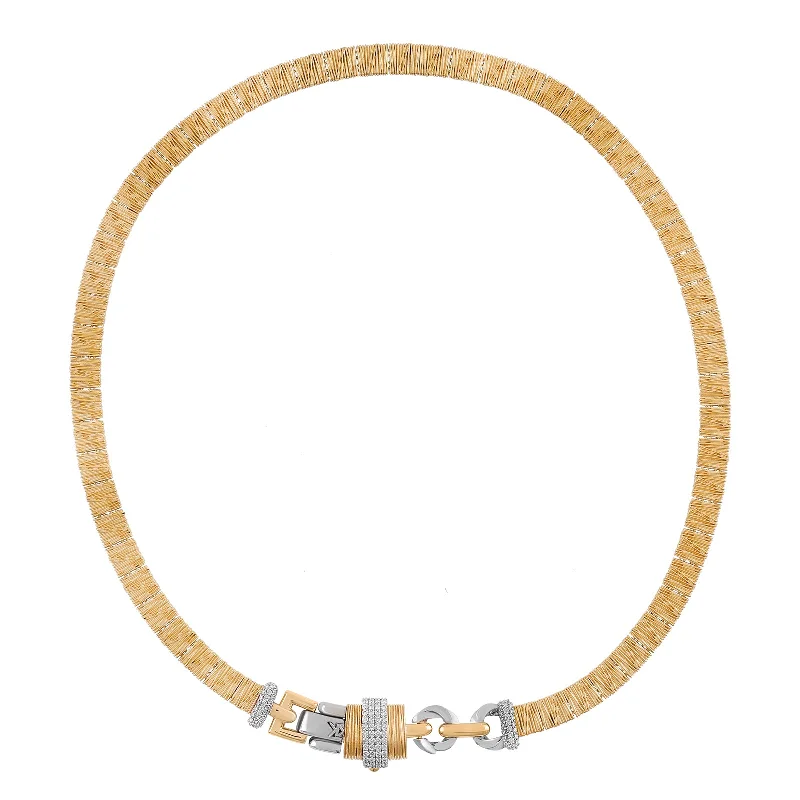 Gold Necklace with Diamonds-Calida Necklace