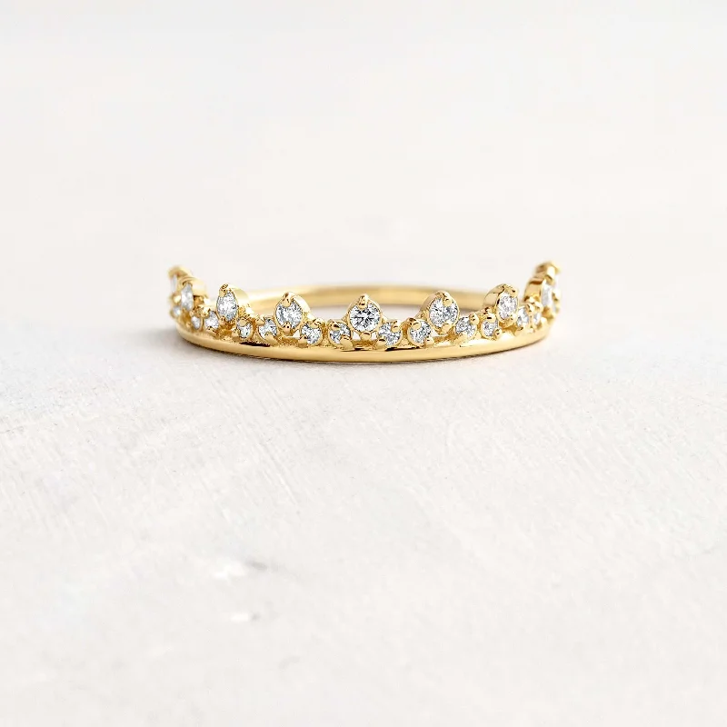 Unique Wedding Band for Women-Coronet Band