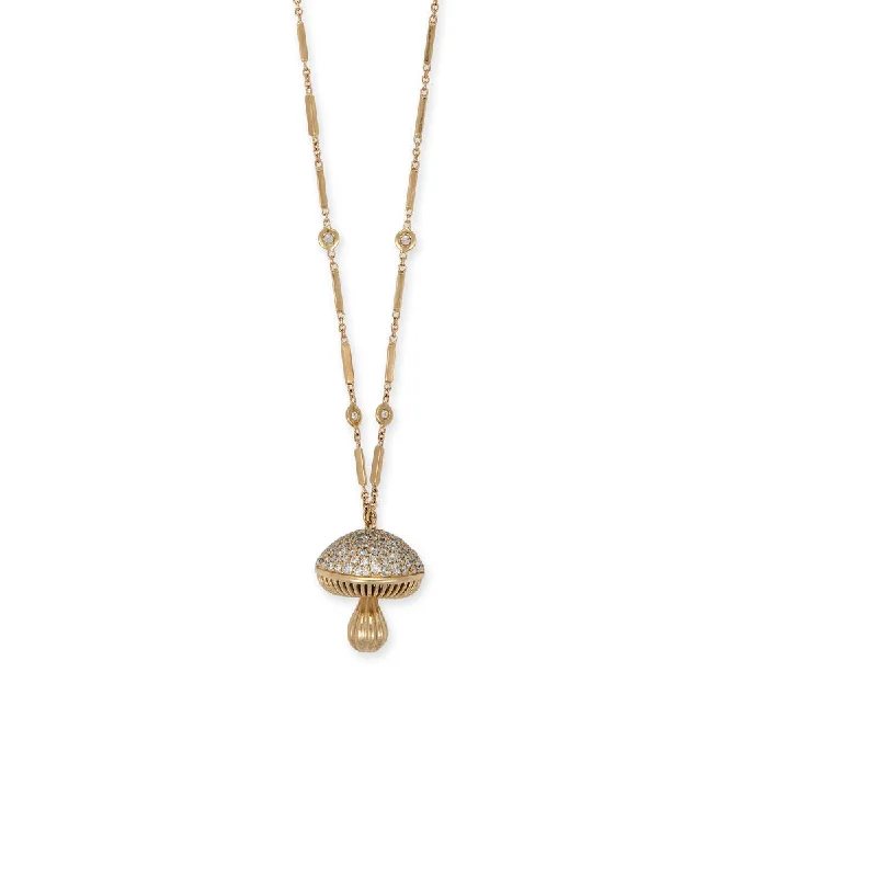 Personalized Chain Necklace-Mushroom Cap Necklace