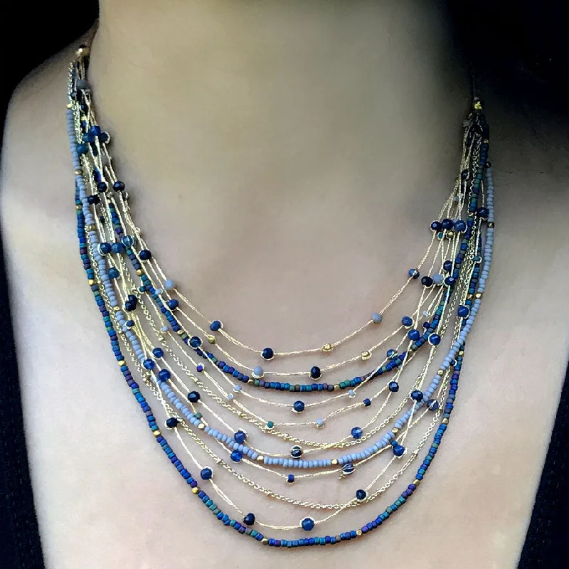 Beautiful Sapphire Necklace-Celebration Necklace - Blue, Thailand