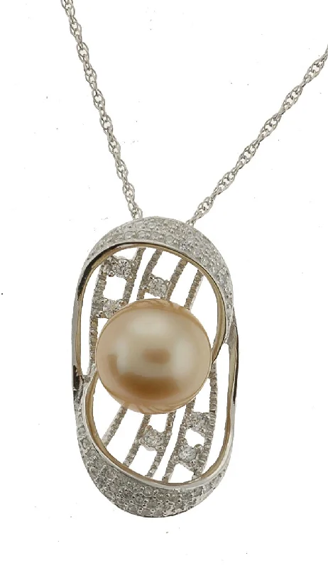 Trendy Gold Necklace-Basket South Seas Pearl Necklace (SKU: 192642)