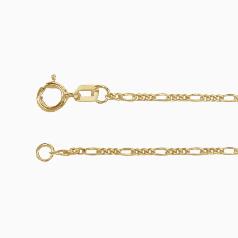 Classic Gold Necklace-1.28mm Figaro Chain Necklace