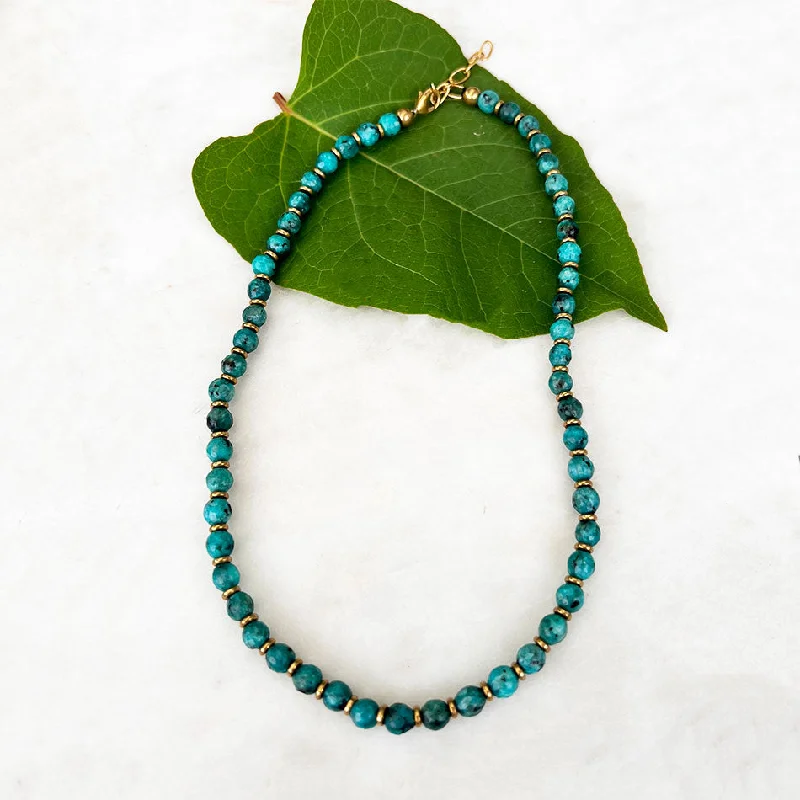 Women’s Layered Necklace-Elegant Stone Necklace - Turquoise, India