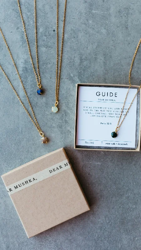 Elegant Birthstone Necklace-GUIDE · PSALM 32:8