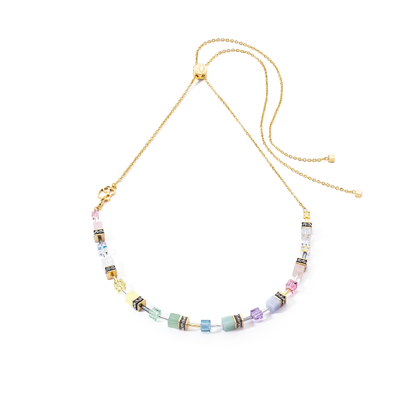 Long Pendant Necklace-GeoCUBE® Iconic Nature Chain necklace pastel