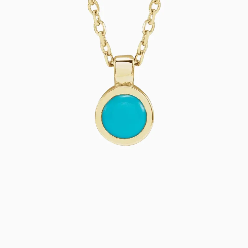 Elegant Sapphire Necklace-Turquoise Drop Necklace