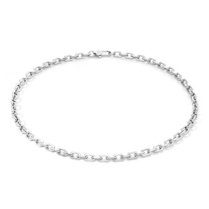 Elegant Wedding Necklace-Necklace link chain silver