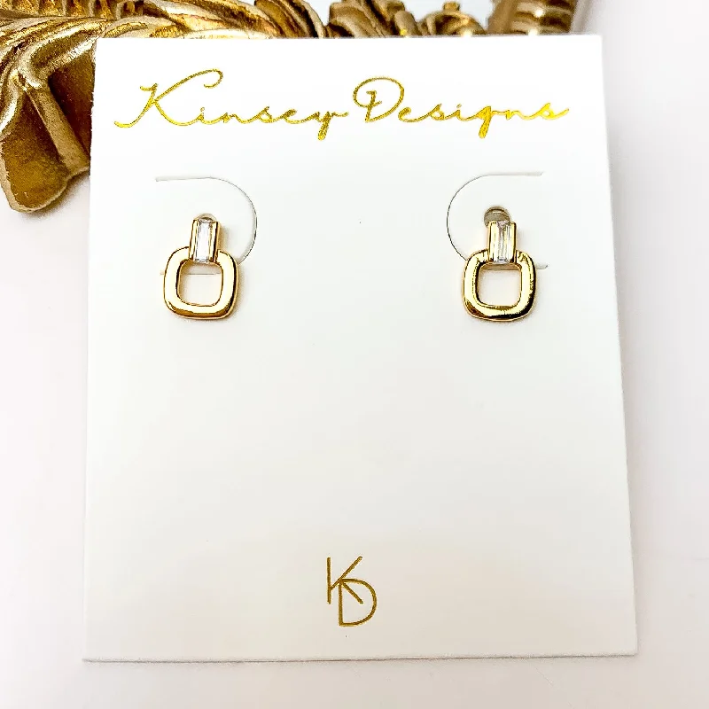 Small Gold Hoop Earrings-Kinsey Designs | Lucky Post Earrings