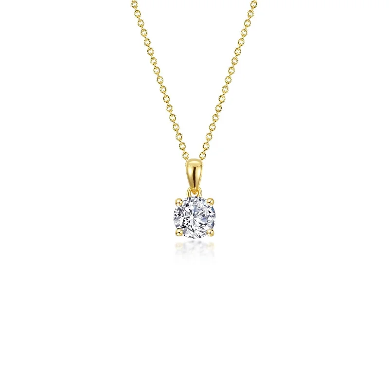 Luxury Gemstone Necklace-Lafonn Simulated Diamond 0.50ct 4 Prong Solitaire Necklace N0302CLG